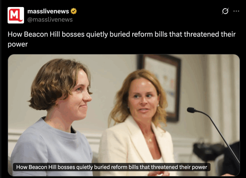 Mass Live: How Beacon Hill bosses quietly buried reform bills that threatened their power